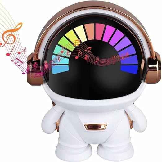 deevudi Space Robot Sound, Compact Astronaut Bluetooth Smart Speaker, Portable Wireless Speaker with HiFi Sound Quality